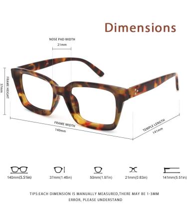 JiSoo Oversized 1.5 Reading Glasses for Women - Stylish Tortoise Designer Readers with Spring Hinge | International Shipping - Buy Online on GoSupps.com