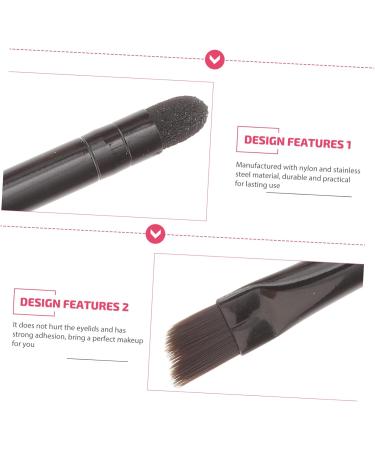 HAPINARY 10 Pcs Eye Shadow Brush Blush Makeup Brush Sponge Applicator Makeup Brush Kit Stainless Steel Black - Buy Online on GoSupps.com
