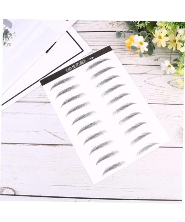 Housoutil Black Eyebrows 2 Pairs Simulation Eyebrow Stick-on Brows Artificial Eyebrow Patch Eyebrow Stickers Water Proof 3d - Buy Online on GoSupps.com