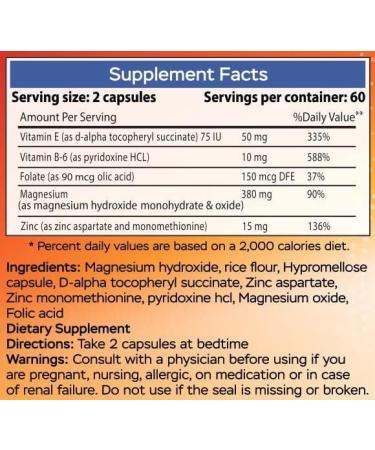 Zinc and Magnesium Bundle (60 Count) for Immune Support and Muscle Relief - Includes Vitamin B6, D, and E - Buy Online on GoSupps.com