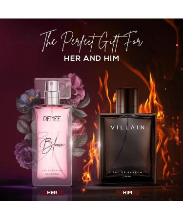 Bloom Beauty Renee x Villain Him & Her Premium Eau De Parfum Gift Set 50 ml + 100 ml| Long Lasting Luxurious Perfume Combo for Men & Women| Scent for All Occasions - Buy Online on GoSupps.com