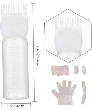 Hair Oil Applicator Bottle 160ml with Hair Dye Kit Root Comb Applicator Bottle with Clear Scale Portable Hair Bleach Kit for Home Barber Shop Hair Dye Tools Hair Brushes - Buy Online on GoSupps.com