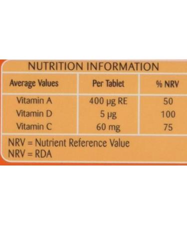 Haliborange Kids A C and D Orange Tablets 120 - Essential Children's Vitamins - Buy Online on GoSupps.com