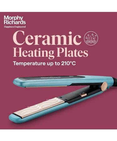 M orphy Richard HS1000 Hair Straightener for Women | Large Ceramic Plates 210 C Quick Heat 60 Sec | Travel Friendly | Aqua Blue & Black | 2-Year Warranty - Buy Online on GoSupps.com