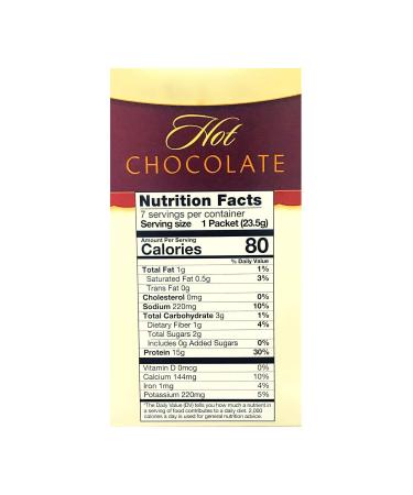HealthyWise - High Protein Hot Cocoa - Instant Low Carb  Low Calorie Hot Chocolate Mix with 15g Protein  7 Servings Per Pack (Classic) - Buy Online on GoSupps.com