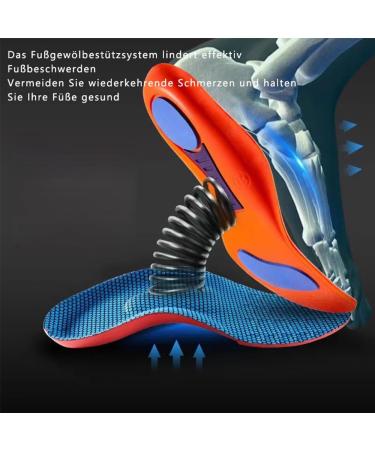Norelie Orthopedic Insoles for Planar Fasciitis - Comfortable Support for Arched Feet (Blue & Yellow Size 39-40) | International Shipping Available - Buy Online on GoSupps.com
