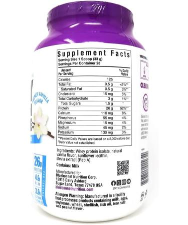 Bluebonnet 100% Natural Whey Protein Isolate - French Vanilla 2 lbs | High-Quality Protein Supplement - Buy Online on GoSupps.com