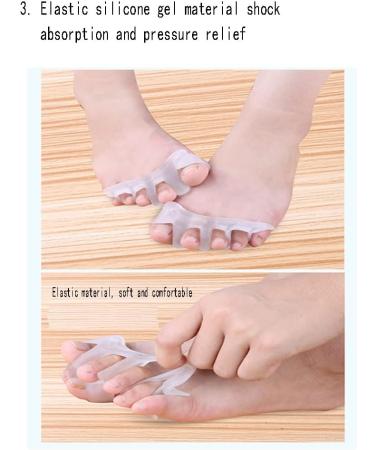 TEAAZA Gel Toe Spacers - Toe Separator & Toe Stretchers for Overlapping Toes - Alleviate Pain After Yoga & Sports - Easy Wear, Color A, Size 5 - Buy Online on GoSupps.com