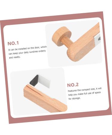 GLEAVI 4 Pcs Door Hook Heavy Duty Clothes Rack Wooden Coat Hangers Hanging Door Hangers Wrought Iron Robe 7.5x5cmx2pcs Whitex2pcs - Buy Online on GoSupps.com