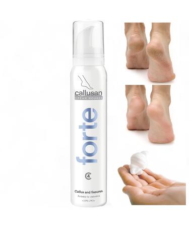 Callusan Urea Foot Cream Mousse - for Dry Cracked Heels Corns Calluses Rough Skin - 125ml - Instant Results - Non-Greasy Absorbs Quickly Feels Great