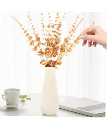 Zerodeko 30 Pcs Eucalyptus Leaves Christmas Tree Ornaments Artificial Eucalyptus Home Decor Green Leaves Artificial Flowers Harvest Eucalyptus Stem Floral Vase False Leaf Wedding Plastic Goldenx3pcs 38X3CMx3pcs - Buy Online on GoSupps.com
