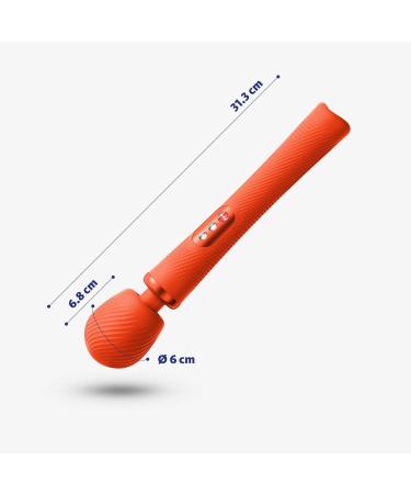 Buy FUN FACTORY MASSAGESTAB VIM WAND Massager - Sunrise Orange | Made in Germany | 3 Massage Programs for Relaxing Full Body Massages - International Shipping Available - Buy Online on GoSupps.com