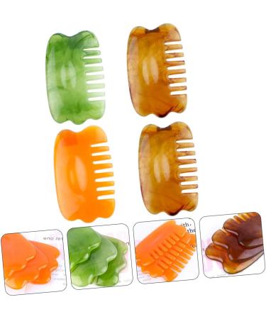 Hapinary 4-Piece Massage Comb Set | Resin Hairbrush & Head Massager for Relaxation & Scalp Stimulation - Buy Online on GoSupps.com