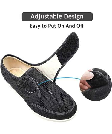 Men's Wide Width Diabetic Edema Shoes with Adjustable Closure - Lightweight Relief for Plantar Fasciitis, Bunions, Arthritis - Blue, Size 9.5 - Buy Online on GoSupps.com