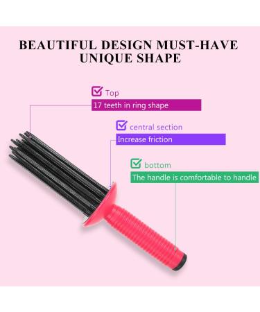 Buy Anti-Slip Curly Hair Styler Tool - Curling Wand & Round Brush for Perfect Curls | International Shipping Available - Buy Online on GoSupps.com