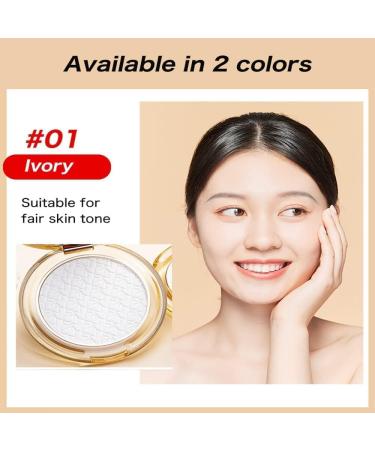 New Golden Diamond Face Powder Matte Perfection Pressed Powder Summer Oil Control Pressed Powder Summer Oil Control Matte Perfection Pressed Powder Face Powder Compact (#02 Pearlescent Ivory-3PC) - Buy Online on GoSupps.com