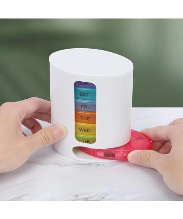 Weekly Pill Organizer - 7 Day Medicine Organizer with Pull-Out Design & 4 Compartments for Vitamins Capsules Fish Oil | International Shipping Available - Buy Online on GoSupps.com