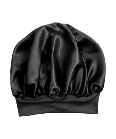 Sleeping Hair Towel Satin Hair Towel Tweezers Towel - Satin Hair Towel for Women Quick Drying Hair Turban Protective Frizz-resistant Satin Towel Suitable for Most black