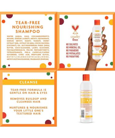 Cantu Care for Kids Nourishing Shampoo Conditioner and Conditioning Detangler with Bonus Wide Tooth Detangling Comb for Wet and Dry Hair - "Set BY Cantu" - Buy Online on GoSupps.com