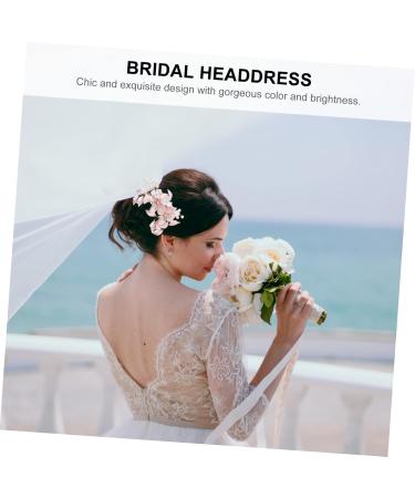 Angoily 1pc Mori Wedding Flower Handmade Comb Wedding Headdress Rhinestone Barrettes Hair Side Comb Rhinestone Bobby Pins Shiny Crystal Hair Combs Pearl Women's Alloy Rhinestones - Buy Online on GoSupps.com