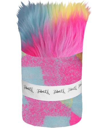 FabricLA Shaggy Faux Fur Roll - 4 X 60 Inches Trim Fur Rolls - Pastel Patch - DIY Crafts, Costume Design, Decoration - Buy Online on GoSupps.com
