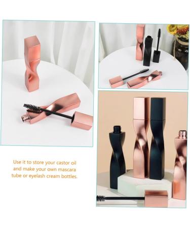 Beavorty 4pcs Eyelash Brush Empty Tube Empty Mascara Bottle Clear Extension Rod to Rotate Take Plastic Rose Gold 11.5x1.8cm - Buy Online on GoSupps.com