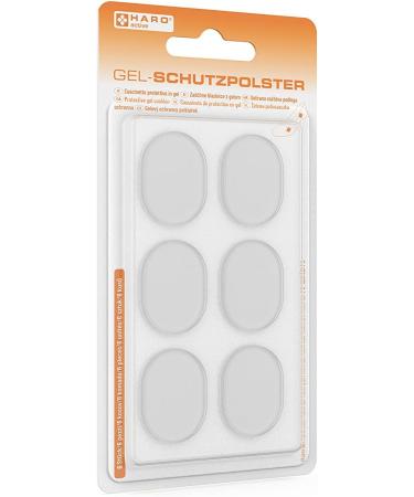 Haro Active Gel Foot Pads - 6PCS Cushioned Heel Pillows for Pain Relief | Self-Adhering Flexible & Transparent Foot Cushions - Buy Online on GoSupps.com