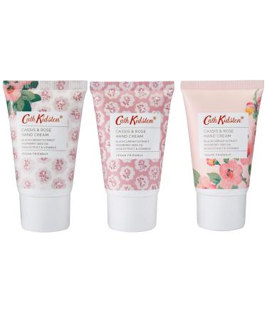 Heathcote & Ivory Cath Kidston Cassis & Rose Cottage Floral Hand Cream Trio - 30ml Each | International Shipping Available - Buy Online on GoSupps.com