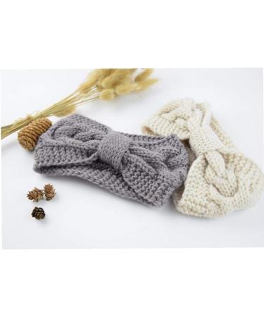1 Pieces Winter Knit Headbands Chunky Knit Headbands Ear Warmer Crochet Head Wraps for Women Girls Grey - Buy Online on GoSupps.com