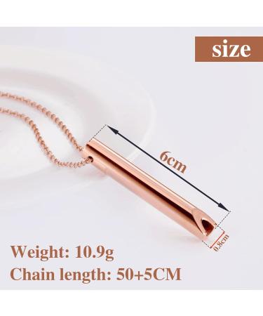 Shop Magiho Stainless Steel Mindful Breathing Necklace - Rose Gold | Stress Relief Chain for Smokers Fear Reduction & Breathing Exercises - International Shipping - Buy Online on GoSupps.com