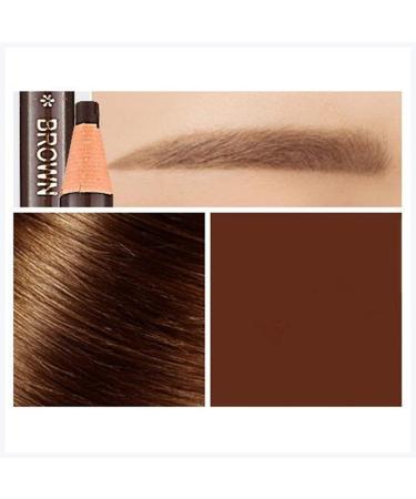 PiurUf Eyeliner 1pc Eyebrow Pen Waterproof Permanent Makeup Eye Brow Pencil Positioning Lip Dark Brown Eyebrow Black Felt EyelinerLight Brown