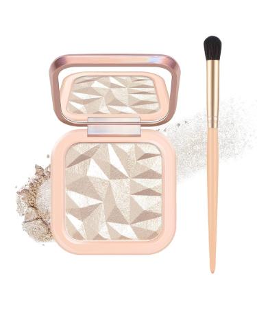 Mysense Face Highlighter Powder Palette Shimmery Highlighter Makeup Highlight Face Illuminator Makeup Iluminadores De Maquillaje Natural Glow Finish with Mirror & Brush