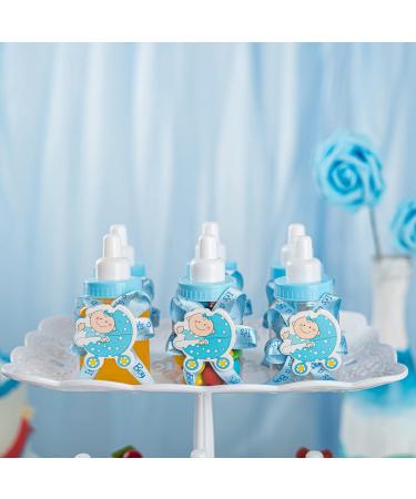 24Pcs Mini Boy Baby Shower Favors Candy Bottles for Baptism & Party D cor - Blue - Buy Online on GoSupps.com