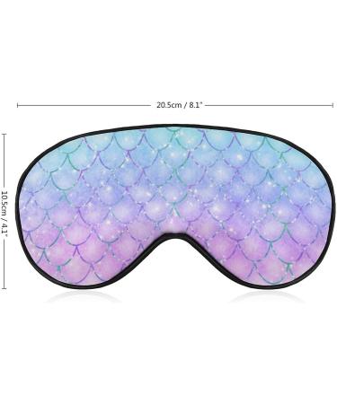 Shiny Mermaid Scales Sleep Mask for Women - Adjustable Eye Shades with Elastic Strap | International Shipping Available - Buy Online on GoSupps.com