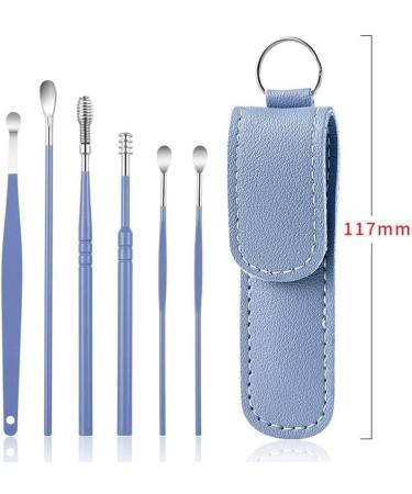 6pcs Portable Ear Cleaning Kit | Earpick Cleaner Set | Wax Spoon Remover | Blue - Buy Online on GoSupps.com