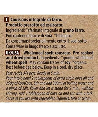  Probios Probios - Complete Spelt Couscous Integral Neck Nuts - Pack of 12 x 500 g - Buy Online on GoSupps.com