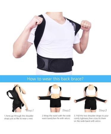Adjustable Clavicle Posture Corrector For Men Women Upper Back Brace Shoulder Lumbar Support Belt Corset Waist Straps For Sciatica Spinal Stenosis A XL A XL - Buy Online on GoSupps.com