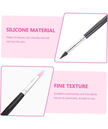 Baluue 10 Pcs Silicone Eyeshadow Brush Glitter Eye Shadow Lipstick Applicator Makeup Tool Plastic Handle - Buy Online on GoSupps.com