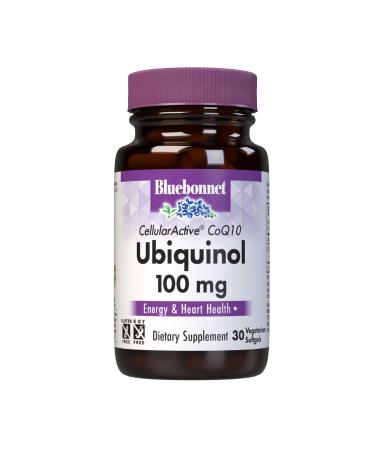 Bluebonnet Nutrition Cellular Active CoQ10 Ubiquinol 100 mg Energy & Heart Health* Non-GMO Gluten-Free Soy-Free Vegetarian Friendly 30 Vegetable Softgels 30 Servings Kaneka 30 Count (Pack of 1)