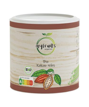 Myfruits Bio Kocao Nibs 250g cocoa without additives without sugar gently roasted for a chocolate -more taste for baking or for muesli 1 g (1 Pack)