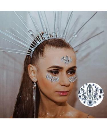 St. Patrick's Day Face Gems | 2 Sheets Crystals Stickers for Festival Makeup | Mermaid Tear Body Jewels for Women & Girls - Buy Online on GoSupps.com