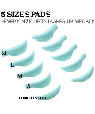 Lash Lift Rods & Green Eyelash Perm Pads | Mega L Curl Lash Lamination Shields - 100 Applications 6 Sizes for Perfect Curl - Buy Online on GoSupps.com