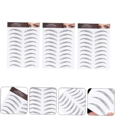 DRESSOOS Eyebrow Sticker 3 Sheets Waterproof Eyebrow Stickers Caboodle Eyebrows Eyebrow Tattoos Stickers 3d Cosmetic Make up - Buy Online on GoSupps.com