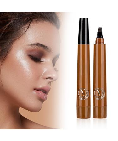 3D Magic Microblading Eyebrow Pencil 2024 Upgraded Eye Brow Contouring Pen with 4 Tip Waterproof Eyebrow Pencil Fine Stroke Eyebrow Pen Makeup Long-Lasting Eyebrow Pencil (2pcs Light Brown)