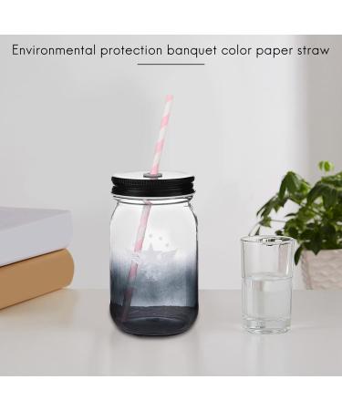TRIPPER Biodegradable Paper Straws 100 Pink for Party Supplies Birthday Wedding Bridal/Baby Shower Decorations and Celebrations - Buy Online on GoSupps.com