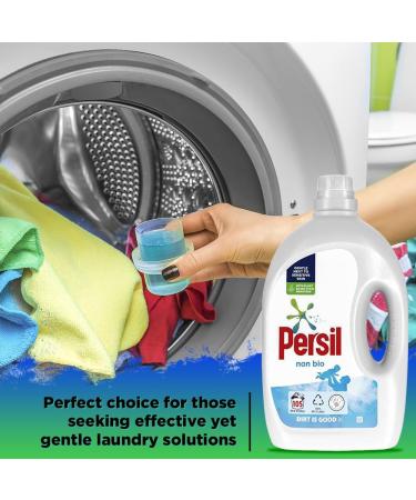 Direct Mart Persil Non-Bio Washing Detergent Liquid 105 Washes for Laundry Gentle Next to Sensitive Skin Tough on Stains 100% Recyclable 2.835 L Bottle with Laundry Washing Bag - Pack of 1 2.84 l (Pack of 1) - Buy Online on GoSupps.com