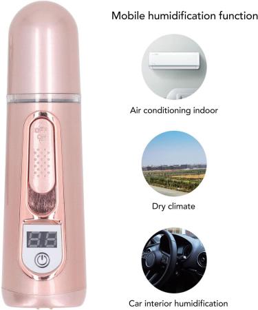 Facial Mist Sprayer Facial Sprayer Humidifier Rechargeable Portable Nano Mist Sprayer Facial Humidifier Power Bank Rose Gold 35 Ml - Buy Online on GoSupps.com