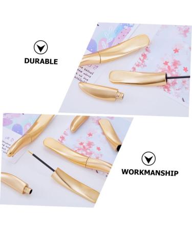 Mikinona 6pcs Eyeliner Empty Tube Refillable Eyelash Tube Golden Mascara Tube Lash Lengthening Mascara Abs - Buy Online on GoSupps.com