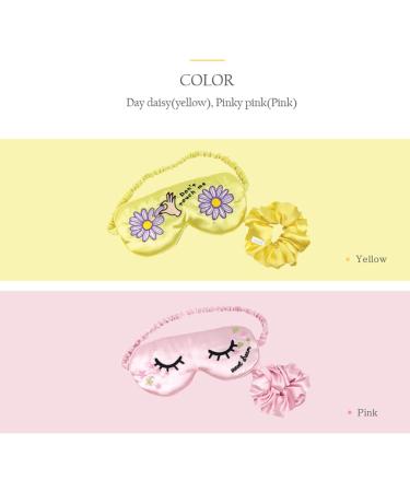 Dream Sleep Mask for Women - Premium Eye Pillow for Stress Relief & Insomnia Alleviation - Total Light Blocking with Hair Scrunchies (Yellow - Buy Online on GoSupps.com