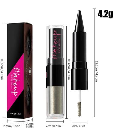  G n rique Narcescent Glitter Eyeliner - Dual Head Black Eyeliner Easy to Smudge Waterproof Combination Makeup Long-Lasting Shiny Eye Makeup Beauty Makeup for a - Buy Online on GoSupps.com